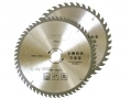 Trade Quality 2pc 250 mm TCT Circular Saw Blades with 30mm Bore and Adapter Rings PA026 *Out of Stock*