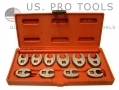 US PRO TOOLS 10 Piece Crowfoot 3/8\" Drive Spanner Socket Wrench Set US1801 *Out of Stock*