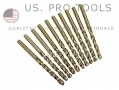 US PRO 10 Piece 6mm 5% Cobalt Fully Ground HSS Drill US0364 *Out of Stock*