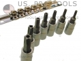 US PRO 7 Piece 1/4\" Drive 5 Point Sided Security TS Torx Star Bit Set US0680 *Out of Stock*