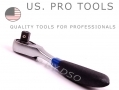 US PRO Quick Release Mini 4 inch Extra Small Ratchet Handle Reversible 1/4\" Drive 72 Teeth US4075 *Out of Stock*
