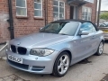 2008 BMW 120i SE Convertible Manual Air Con Blue Water Metallic with Black Hood Full Full Boston Grey Leather 17 inch Alloys 85,000 Miles FSH WD08LCP