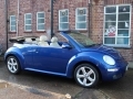 2008 VW Beetle 1.8 Turbo Blue with Beige Hood Manual Alloys Beige Leather Heated Seats Front Fogs 76,000 miles YP08LLG