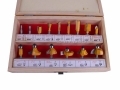 Schneider 15 Pc Router Bit Set Wooden Case 300-10171 *Out of Stock*