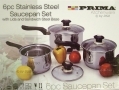 Prima 6-Piece Stainless Steel Saucepan Set 11056C *Out of Stock*