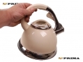 Prima 3.5L Stainless Steel Whistling kettle with Silicone Handle in Cream 11165C *Out of Stock*