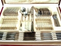 Waltmann und Sohn 95 Piece Clarence Cutlery Set in Gloss Finish Mahogany Wood Effect Canteen Case 14101C *Out of Stock*