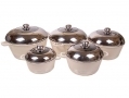 Prima Chef Quality 5pc Non Stick Cookware Set with Stainless Steel and Glass Lids in Cream 15182C *Out of Stock*