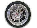 GTec 350mm Dia Alloy Wheel/Tyre Wall Clock (Black Face)