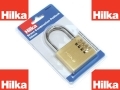 Hilka 60mm Solid Brass Combination Padlock Fully Hardened Shackle 10,000 Combinations HIL70760060 *Out of Stock*