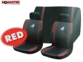 Roadstar WRX 6 Pc Car Seat Cover Set Red Black 81068C