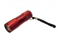 Mini 9 LED Aluminum Pocket Torch Red with Strap 81198CRD *Out of Stock*