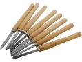 Am-Tech Carpenters Quality 8pc Wood Lathe Chisel Set AME1050 *Out of Stock*