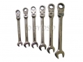 Am-Tech Trade Quality 6 Piece Flex Head Combination Ratchet Spanner Set 72 Teeth 8 - 17mm AMK1450 *Out of Stock*