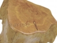 Apollo Hand Carved Burr Wood Stool Cracked on Top AP7103-RTN1 (DO NOT LIST) *Out of Stock*