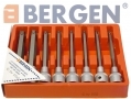 BERGEN 8 Pc Extra Long 140mm Torx Star Socket Set in Display Case BER1122 *Out of Stock*