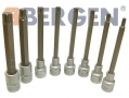 BERGEN 8 Pc Extra Long 140mm Torx Star Socket Set in Display Case BER1122 *Out of Stock*
