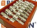 BERGEN 22 Piece Superlock Supergrab 3/8\" and 1/4\" Shallow Socket Set BER1164 *Out of Stock*