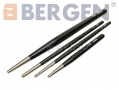 BERGEN Professional 4 Piece Long Heavy Duty Taper Punch Set Rusty Ends BER0644-RTN1 (DO NOT LIST) *Out of Stock*