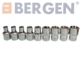 BERGEN Professional 9 Piece 1/2\" Drive E Torx Socket Set BER1130  *Out of Stock*