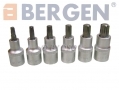 BERGEN Professional 19 Piece 1/4\" and 1/2\" Drive Torx Star Bit Socket Set BER1131 *Out of Stock*