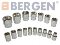 BERGEN Professional 17 Piece 1/2\" Drive Single Hex Shallow Socket Set 10-32mm BER1154 *Out of Stock*