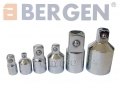 BERGEN Professional 6 Piece Step Up and Down Adapter Set Chrome Vanadium BER1160 *Out of Stock*