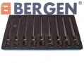 BERGEN 9Pc Extra Long 1/2\" inch Dr 140mm Long S2 Torx Star Socket Set T27 - T70 BER1174 *Out of Stock*