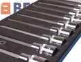 BERGEN 9Pc Extra Long 1/2\" inch Dr 140mm Long S2 Torx Star Socket Set T27 - T70 BER1174 *Out of Stock*