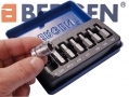 BERGEN 7 Pc HEX Bit Set 3/8 inch Drive H4 - H10 in Metal Case BER1192 *Out of Stock*