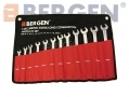 BERGEN Professional Trade Quality 12 Piece Metric Extra Long Combination Spanner Set 8-19mm BER1855 *Out of Stock*