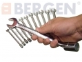 BERGEN Professional 12pc Flexi-Head Socket/Open End Metric Spanner Set BER1861 *Out of Stock*