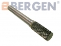 BERGEN Professional 7 Piece 6mm Tungsten Carbide Double Diamond Rotary Burr Set BER2518 *Out of Stock*