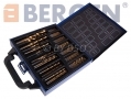 BERGEN 99 Pc HSS Metric Drill Bit Set 1.5 to 10mm with Metal Case 135 Degree Split Point BER2569 *Out of Stock*