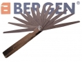 BERGEN Professional 13 Blade Metric Feeler Gauge 65 Mn Steel .05 to 1.0mm BER5819 *Out of Stock*