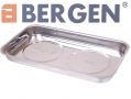 BERGEN Professional Heavy Duty Double Magnetic Parts Tray with Rubber Non Scratch Base 140 x 240mm Pack of 5  BER6658 *Out of Stock*