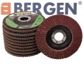 BERGEN VEWERK Trade Quality 115 x 22mm (4 1/2 inch) 80 Grit Sanding Flap Disc 10 pack BER8021 *Out of Stock*