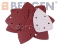 BERGEN Vewerk Bodyshop Spec 50 Pack 140 mm Triangle Velcro Sanding Discs 120 Grit BER8085 *Out of Stock*