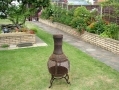GardenKraft Cast Iron Wood Heater Fireplace Chiminea - Bronze BML19840 *OUT OF STOCK*