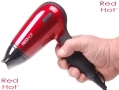 ReD HoT Professional Style Folding Compact Hairdryer 1200w with 2 Heat Settings in Red BML37070 *Out of Stock*
