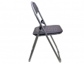 Divine Contemporary Paris Folding Chair in Aluminum with Brown Finish BML60560 *Out of Stock*