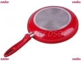 Anika 28cm Red Ceramic Colour Changing Frying Pan Induction Base and Silicone Grip BML67260