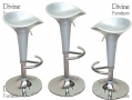 Divine Madison Hydraulic Bar Stool Style in Silver 360 Degree Swivel with Highly Polished Chrome Base BML69370 *Out of Stock*
