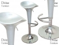 Divine Madison Hydraulic Bar Stool Style in Silver 360 Degree Swivel with Highly Polished Chrome Base BML69370 *Out of Stock*