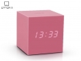 Gingko Gravity Cube Click Clock LED Time Date Temperature Alarm 7.5 x 7.5 x 7.5 cm - Pink GK18PK *Out of Stock*