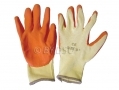 12 pack 9\" Non-slip Fleece and Latex Dipped Builders Gloves Medium GL009 *Out of Stock*