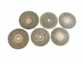 6pc 20 and 22mm Mini Diamond Cutting Disc Set 1/8\" Arbours Shank Speed 30,000rpm HB263 *Out of Stock*