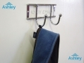 Ashley Housewares Chrome Finish Double Coat Towel Hook HC226 *Out of Stock*