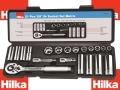 Hilka 21pc 3/8\" Drive Socket Set Metric 9 - 19mm in Blow Moulded Case HIL2202102 *Out of Stock*