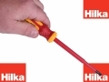 Hilka Pro Craft 125mm x 5.5mm Slotted VDE Screwdriver GS TUV Approved Insulated to 1000v AC with Soft Grip HIL33550125 *Out of Stock*